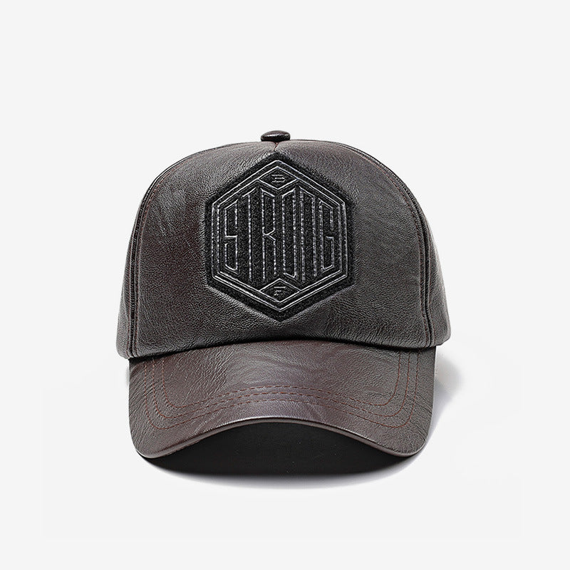 Autumn and winter baseball cap in dark coffee