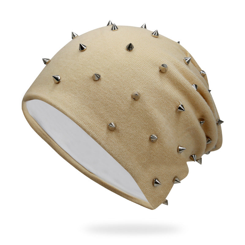 Solid Color Autumn And Winter Rivet Sewing Tam-o '-shanter