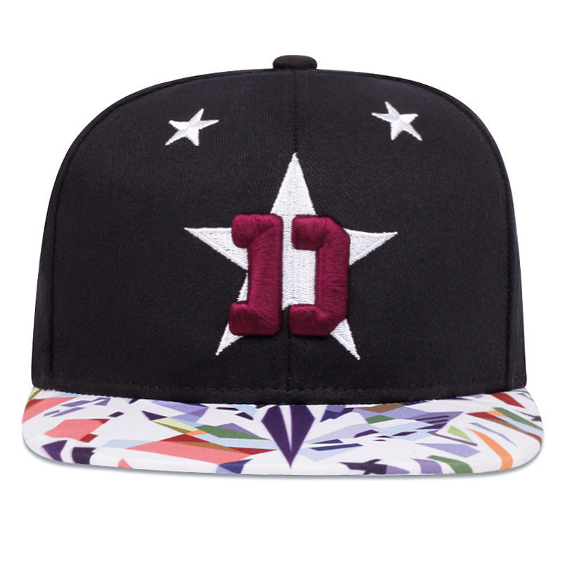 Maple Leaf Floral Fabric Embroidery Hundred Matching Couples Go Out Hip Hop Baseball Cap