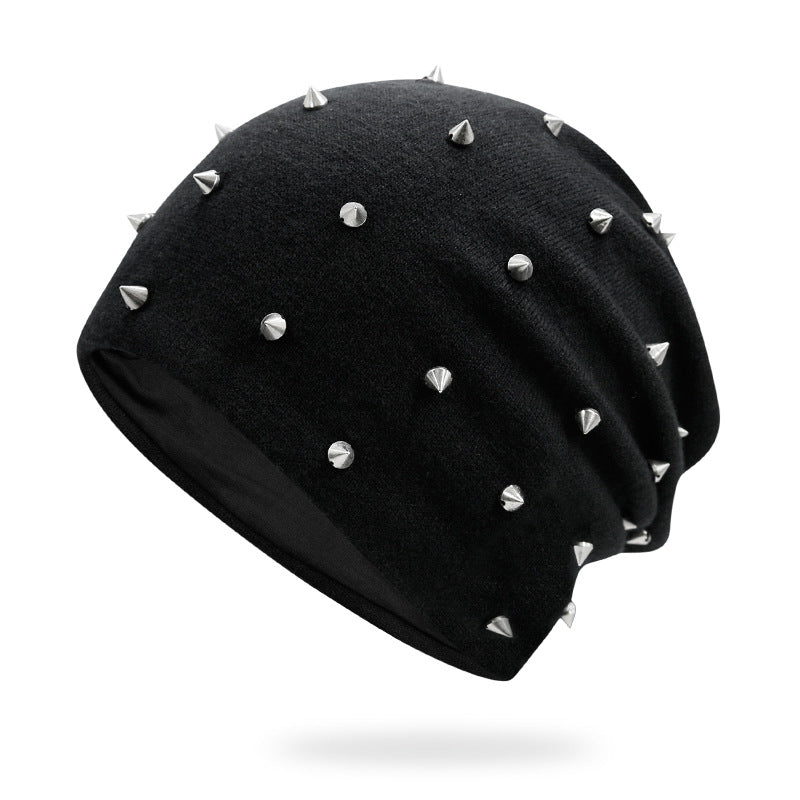 Solid Color Autumn And Winter Rivet Sewing Tam-o '-shanter