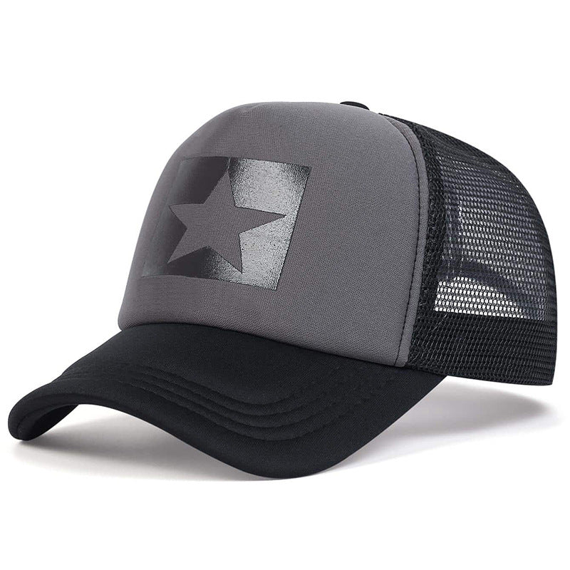 Five-pointed Star Letter Printed Sponge Baseball Hat