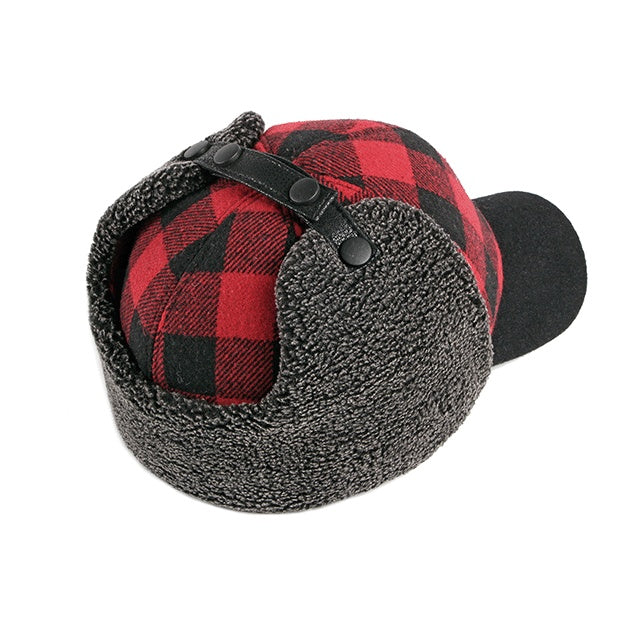 Trendy Plus Velvet Thick Plaid Ear Protection Cotton Cap Men